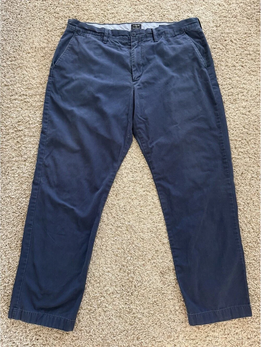 J.Crew The Sutton Navy Summerweight Chino Pants 36x28 Smart Casual Preppy